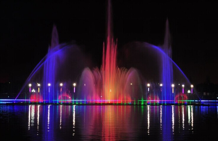 同州湖大型音乐喷泉