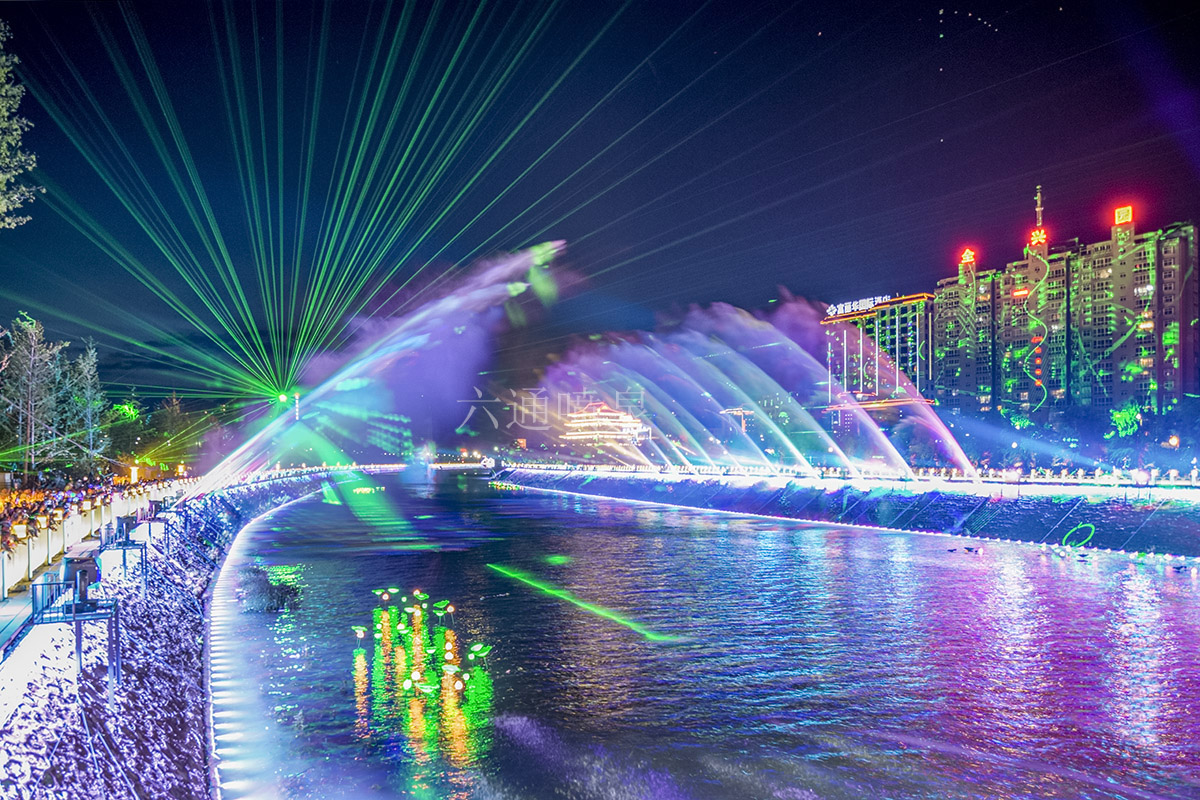 商洛国家级水利风景区大型音乐喷泉