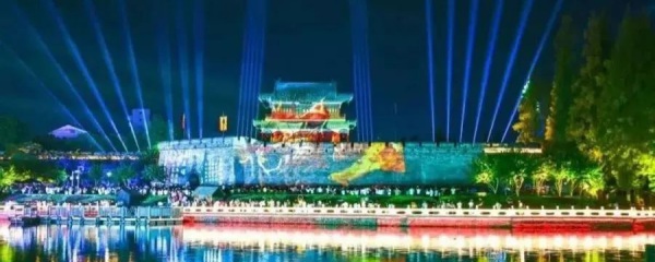 荆州古城灯光秀